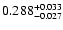 $\rm0.288^{+0.033}_{-0.027}$