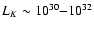 $L_{K} \sim 10^{30}{-}10^{32}$