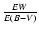 $\frac{ EW}{E(B-V)}$