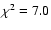 $\chi^2=7.0$