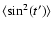 $\langle \sin^2(t') \rangle$