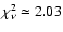 $\chi^2_\nu\simeq2.03$