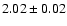 $2.02 \pm 0.02$
