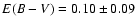 $E(B-V) = 0.10 \pm 0.09$