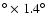 $^{\circ} \times 1.4^{\circ}$
