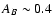$A_B\sim 0.4$