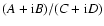 $(A+{\rm i} B)/(C+{\rm i} D)$