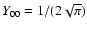 $Y_{00} = 1/(2\sqrt{\pi})$