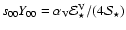 $s_{00}Y_{00} = \alpha_{\rm V} {\cal E}^{\rm V}_\star/(4{\cal S}_\star)$