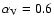 $\alpha _{\rm V}=0.6$