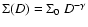 $\Sigma(D) = \Sigma_0~D^{-\gamma}$