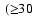 $\:({\ge}30$