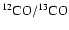 $^{12}{\rm CO}/^{13}{\rm CO}$
