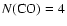 $N({\rm CO})=4$