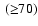 $\:({\ge}70)$