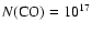 $N({\rm CO})=10^{17}$