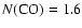 $N({\rm CO})=1.6$