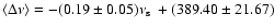 $\langle\Delta\nu\rangle=-(0.19\pm0.05)\mbox{$\nu_{\rm s}$ }+(389.40\pm21.67)$