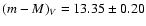 $(m-M)_{V}=13.35\pm0.20$