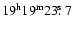 $\rm 19^h 19^m 23\hbox{$.\!\!^{\rm s}$ }7$