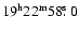 $\rm 19^h 22^m 58\hbox{$.\!\!^{\rm s}$ }0$