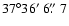 $37^\circ 36\hbox{$^\prime$ }6\hbox{$.\!\!^{\prime\prime}$ }7$
