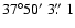 $37^\circ 50\hbox{$^\prime$ }3\hbox{$.\!\!^{\prime\prime}$ }1$