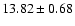 $13.82 \pm 0.68$