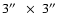 $3\hbox{$^{\prime\prime}$ }~ \times ~3\hbox{$^{\prime\prime}$ }$