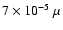 $7\times 10^{-5}~\mu$