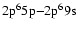 $2\rm p^65p{-} 2p^69s$