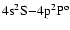 $4\rm s^2S{-}4p^2P^o$