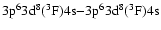 $\rm 3p^63d^8(^3F)4s{-}3p^63d^8(^3F)4s$