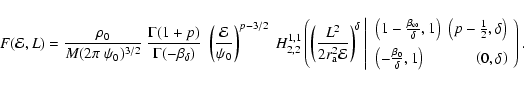 \begin{displaymath}F({\mathcal{E}},L)
=
\frac{\rho_0}{M(2\pi~\psi_0)^{3/2}}~
...
...\right)&
\left(0,\delta\right)
\end{array} \right.
\right).
\end{displaymath}