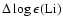 $\Delta
\log \epsilon({\rm Li})$