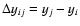 $\Delta y_{ij} = y_j-y_i$