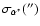 $\sigma_{\alpha^*} ('')$
