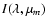 $\ensuremath{I} (\lambda,\mu_\ensuremath{m} )$