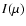 $\ensuremath{I} (\mu)$