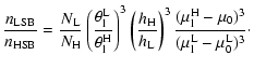 $\displaystyle \frac{n_{\rm LSB}}{n_{\rm HSB}}=\frac{N_{\rm L}}{N_{\rm H}}\left(...
...frac{(\mu_{\rm l}^{\rm H}-\mu_0)^3}{(\mu_{\rm l}^{\rm L}-\mu_0^{\rm L})^3}\cdot$