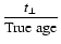 $\displaystyle\frac{t_{\perp}}{\mbox{True age}}$