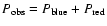 $P_{\rm obs} = P_{\rm
blue} + P_{\rm red}$