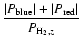 $\displaystyle\frac{\vert P_{\rm blue}\vert + \vert P_{\rm red}\vert}{
P_{{\rm H_2}, z}}$