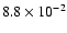 $8.8\times10^{-2}$