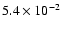 $5.4\times10^{-2}$