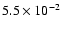 $5.5\times10^{-2}$