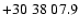 $+30\;38\;07.9$