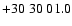 $+30\;30\;01.0$