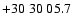$+30\;30\;05.7$