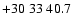 $+30\;33\;40.7$